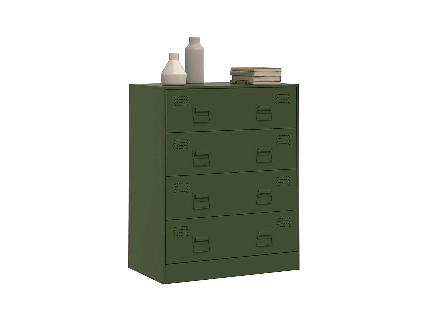 Credenza | Buffet | Armadio Verde Oliva 67x39x83 cm in Acciaio