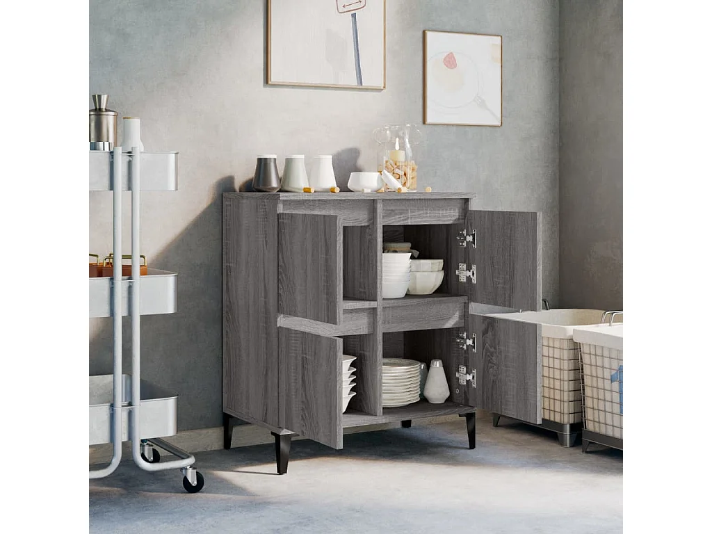 Buffet | Bahut | Meuble de rangement Sonoma gris 60x35x70 cm Bois d'ingénierie