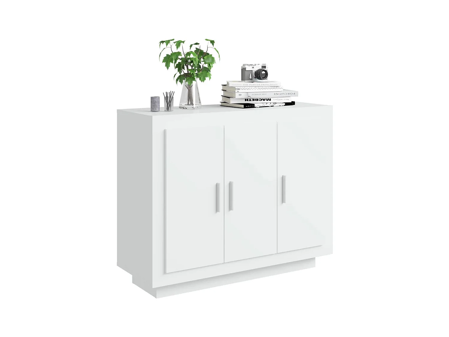Buffet | Bahut | Meuble de rangement blanc 92x35x75 cm bois d’ingénierie