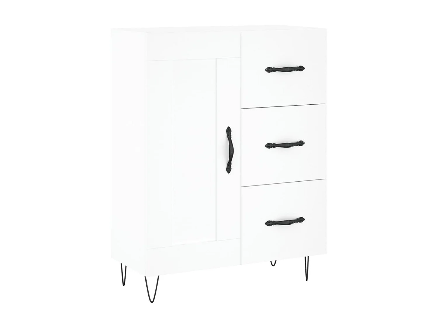 Buffet | Bahut | Meuble de rangement blanc 69,5x34x90 cm bois d'ingénierie
