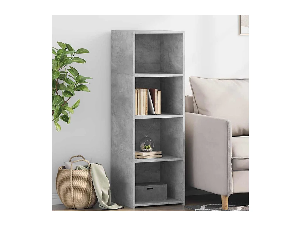 Buffet | Bahut | Meuble de rangement gris béton 40x41x124 cm bois d'ingénierie
