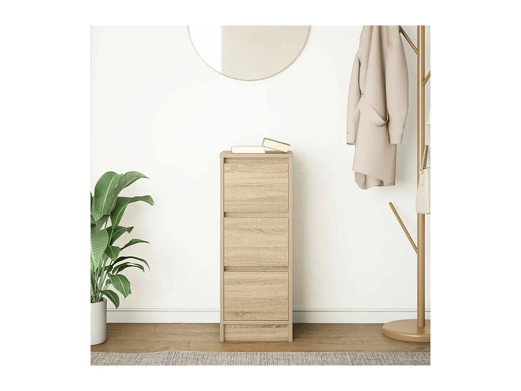 Buffet | Commode à tiroir | Meuble de rangement chêne sonoma 29,5x34x76 cm bois d'ingénierie
