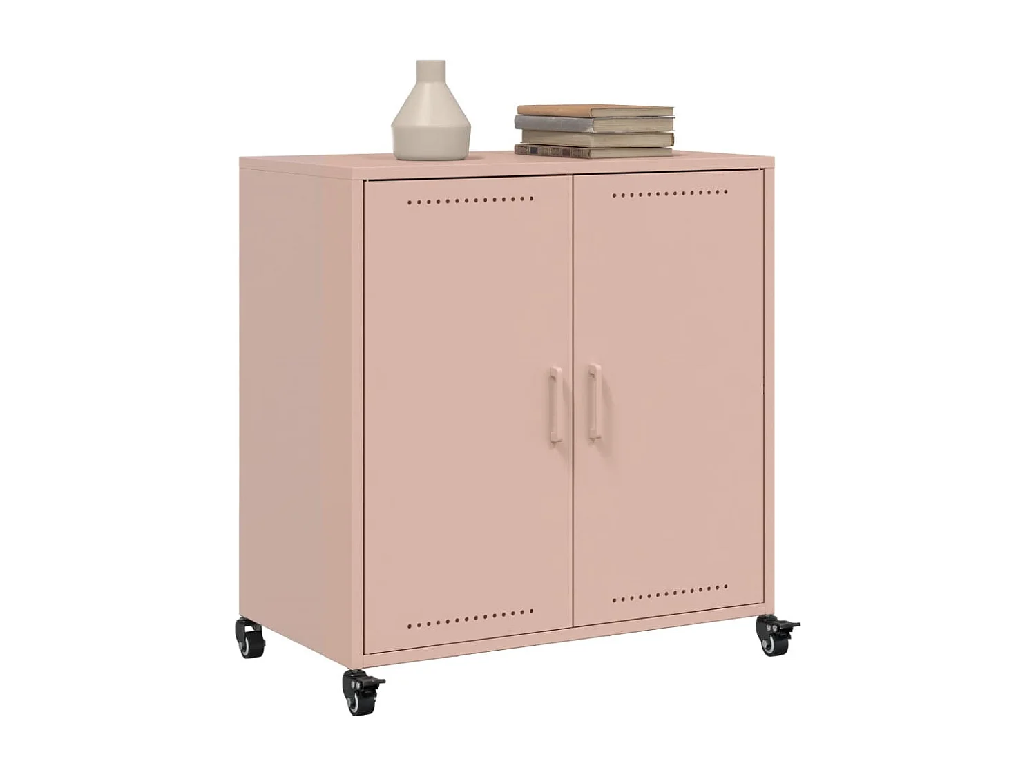 Credenza | Buffet | Armadio Rosa 68x39x72 cm in Acciaio