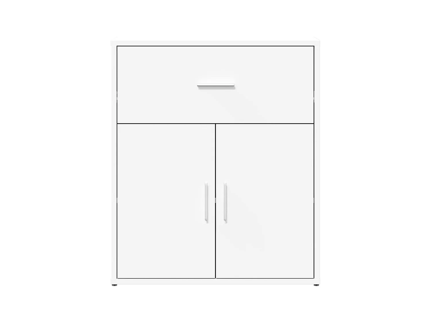 Credenze | Buffet | Armadi 2 pz Bianche 60x31x70 cm in Legno Multistrato