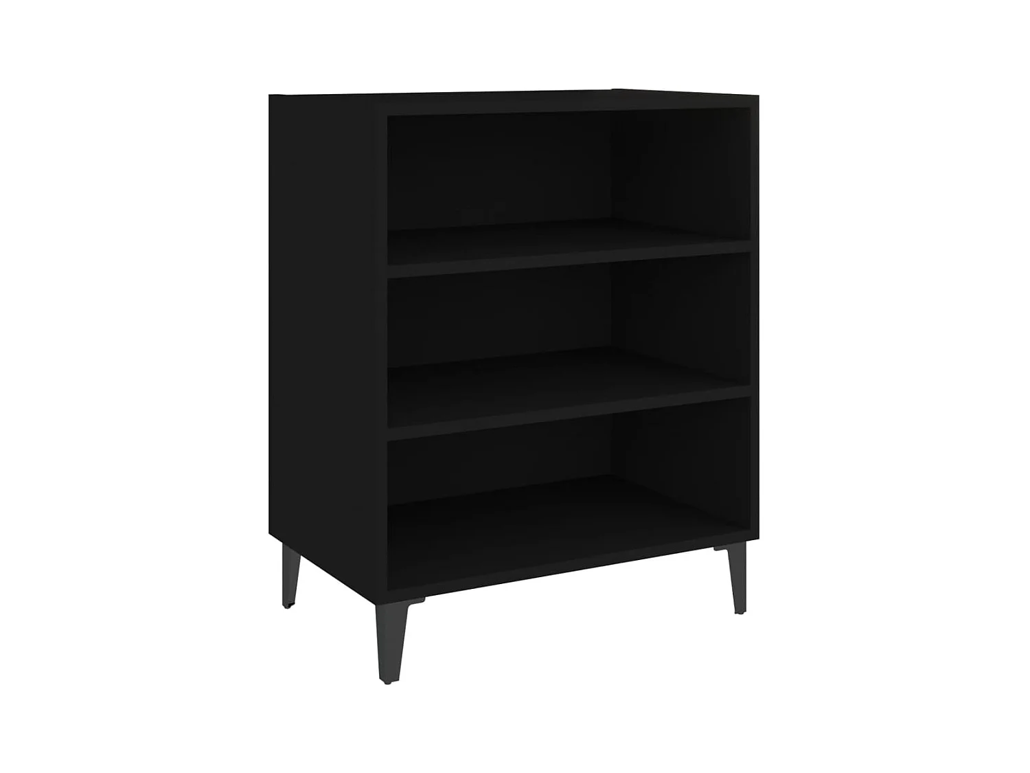 Buffet | Bahut | Meuble de rangement noir 57x35x70 cm bois d’ingénierie