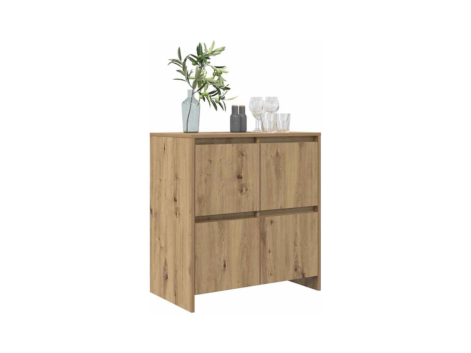 Buffet | Bahut | Meuble de rangement chêne artisanal 70 x 41 x 75 cm Bois d'ingénierie