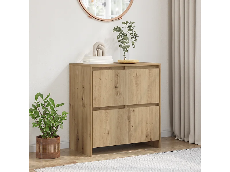 Buffet | Bahut | Meuble de rangement chêne artisanal 70 x 41 x 75 cm Bois d'ingénierie