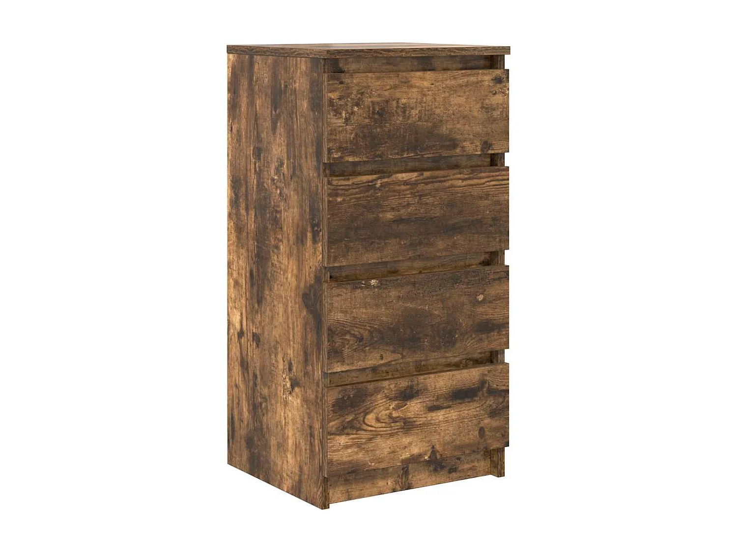 Buffet | Commode à tiroir | Meuble de rangement chêne fumé 37,5x35x76 cm bois d'ingénierie