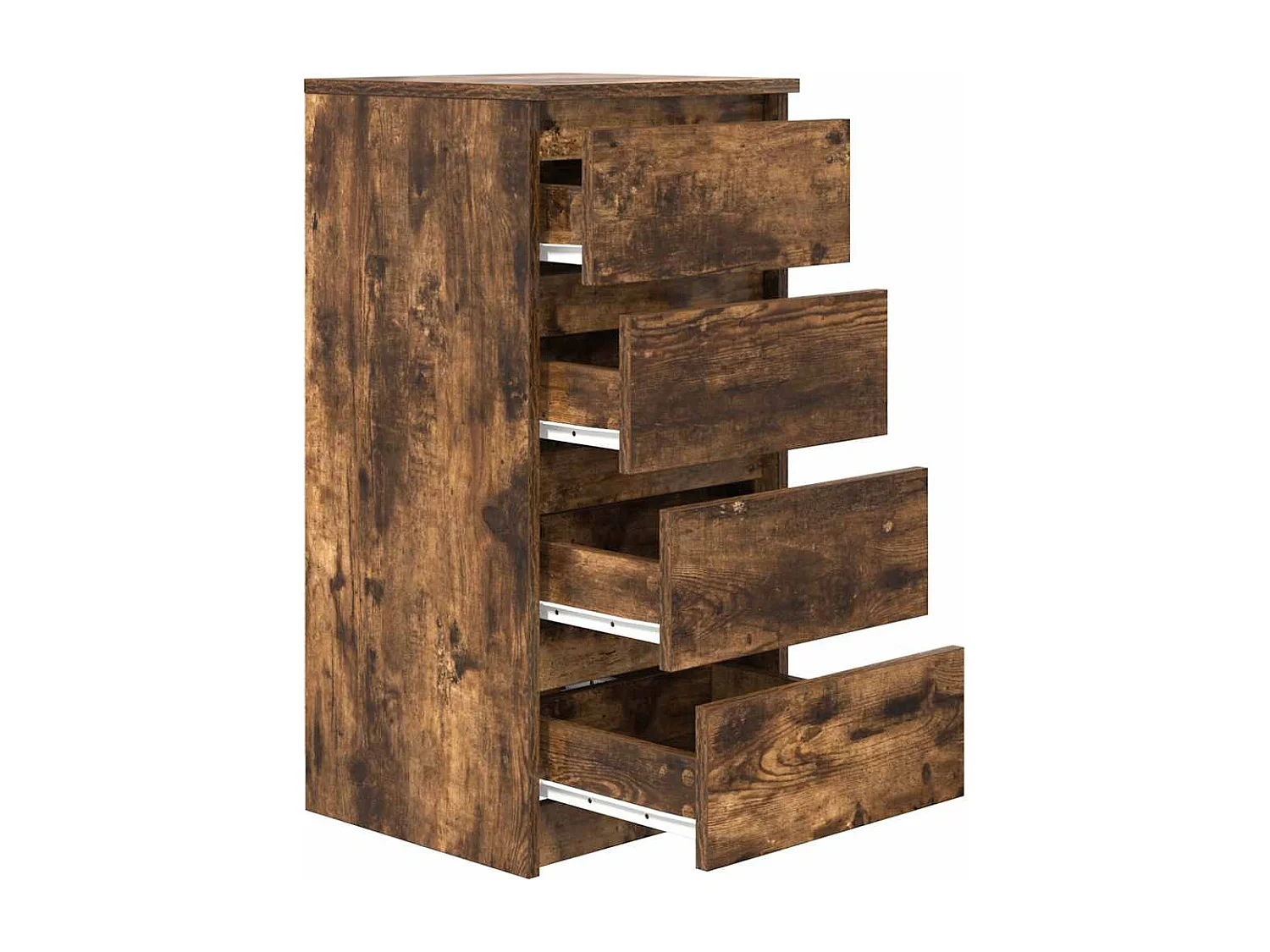 Buffet | Commode à tiroir | Meuble de rangement chêne fumé 37,5x35x76 cm bois d'ingénierie