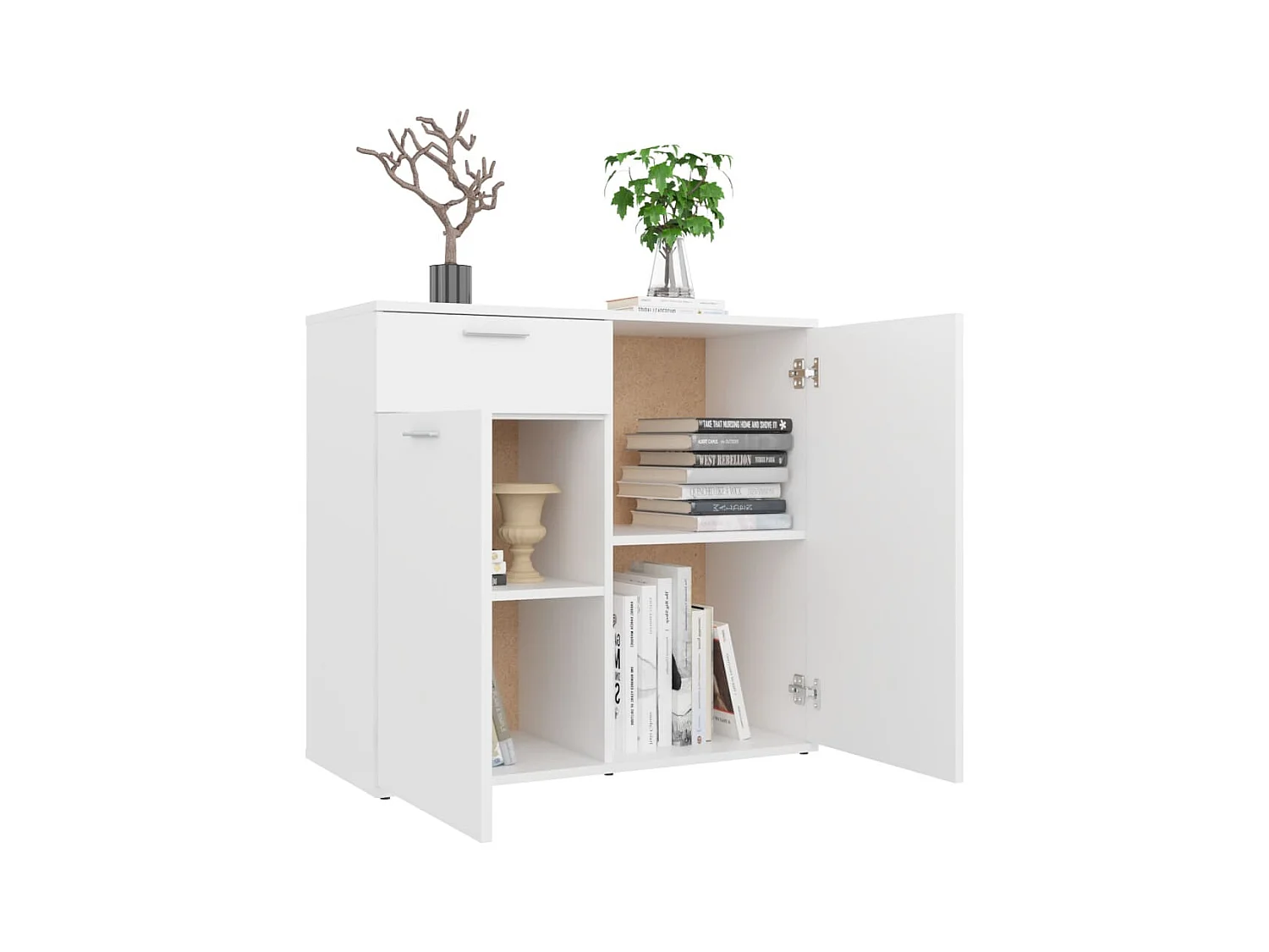 Buffet | Commode à tiroir | Meuble de rangement blanc 80x36x75 cm bois d'ingénierie