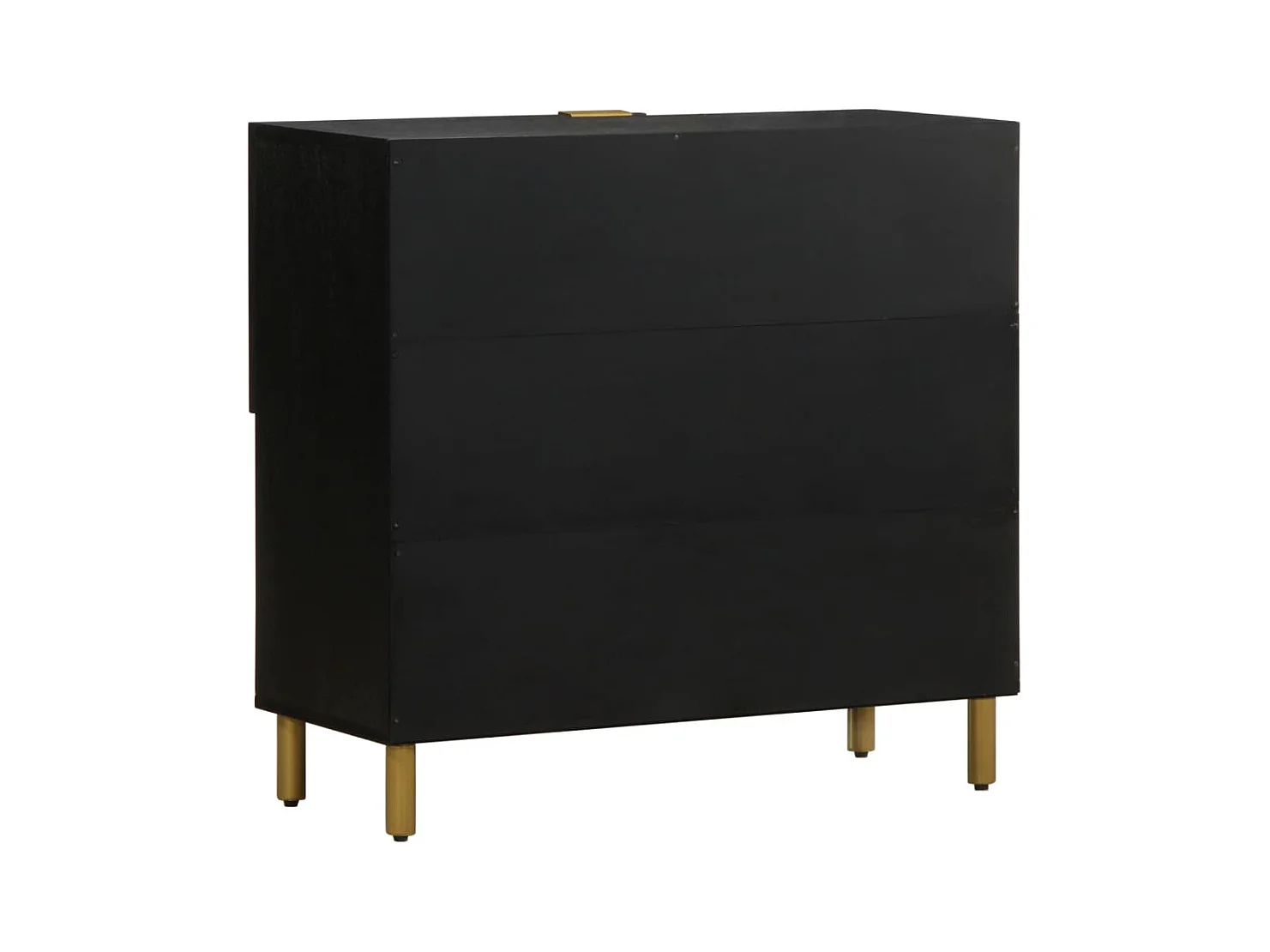 Buffet | Bahut | Meuble de rangement noir 80x33x75 cm bois d'ingénierie