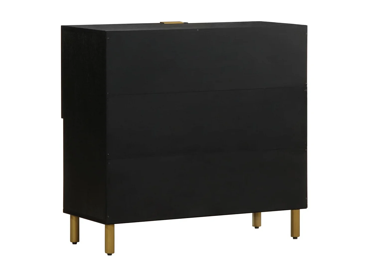 Buffet | Bahut | Meuble de rangement noir 80x33x75 cm bois d'ingénierie