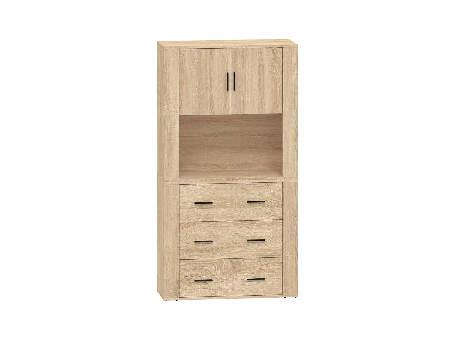 Buffet | Bahut | Meuble de rangement haut Chêne sonoma Bois d'ingénierie