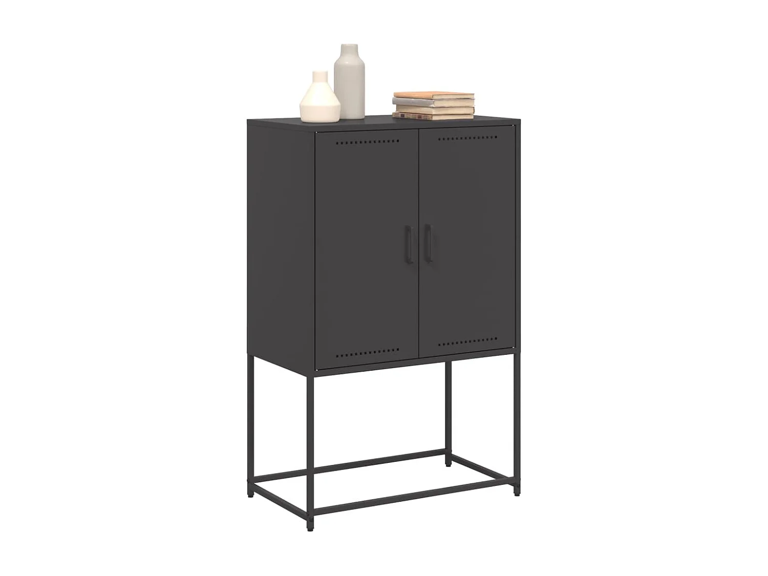 Credenza | Buffet | Armadio Nera 68,5x38,5x107 cm in Acciaio