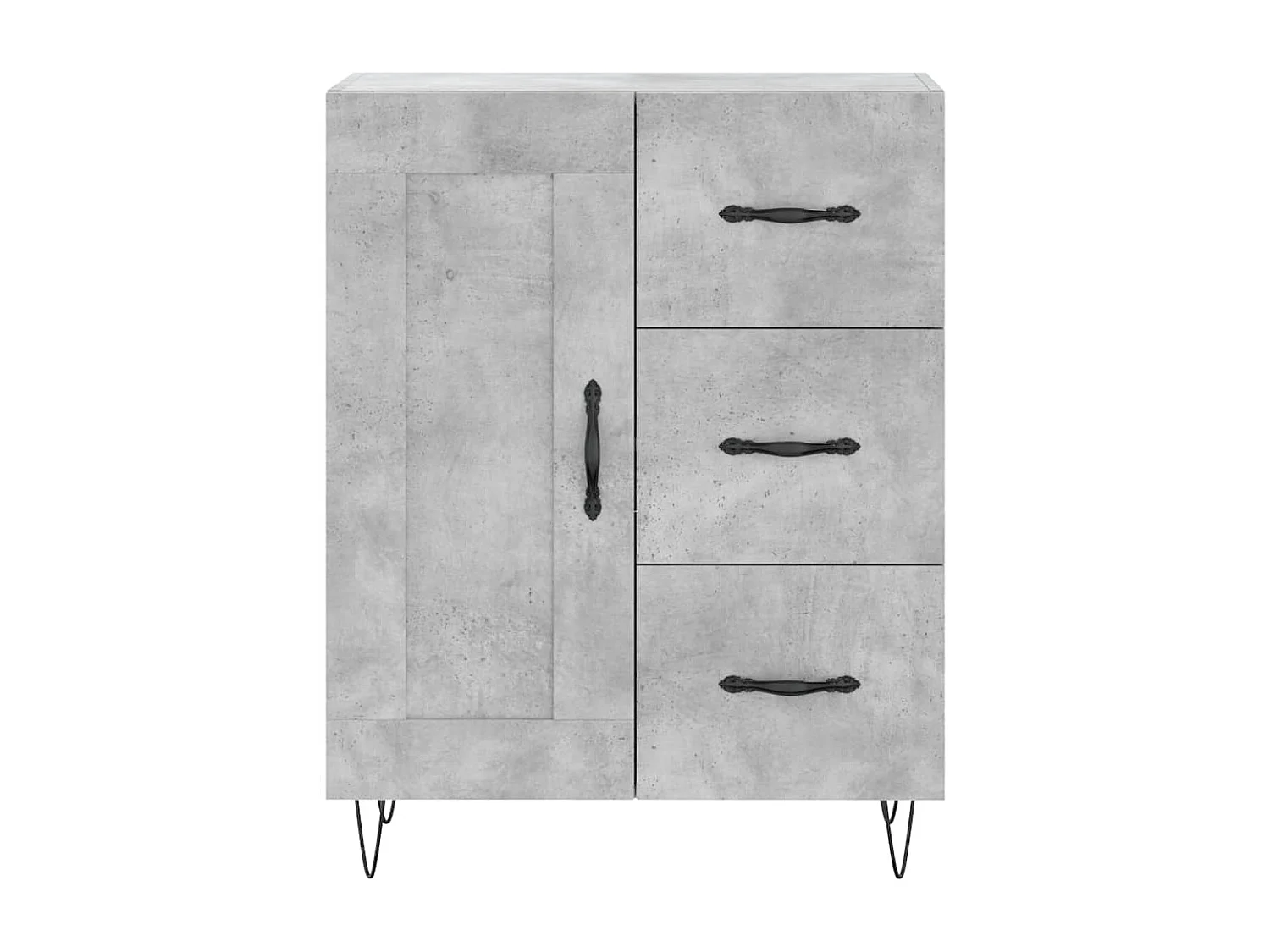 Buffet | Bahut | Meuble de rangement gris béton 69,5x34x90 cm bois d'ingénierie