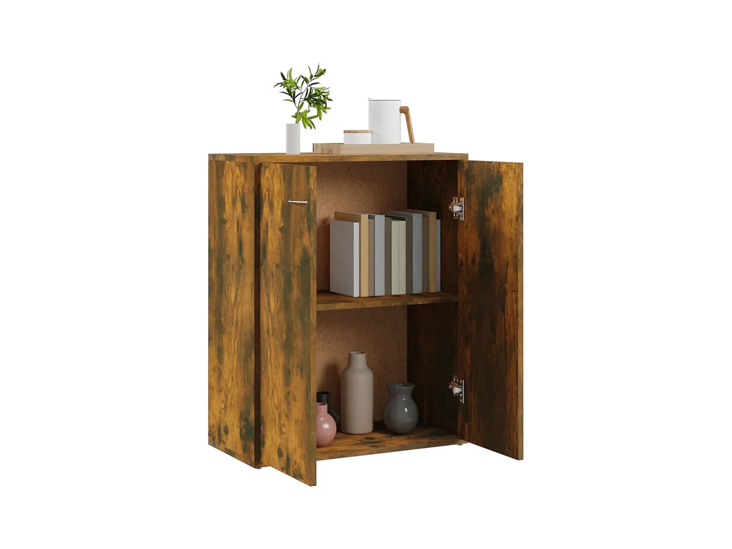 Buffet | Bahut | Meuble de rangement Chêne fumé 60x30x75 cm Bois d'ingénierie