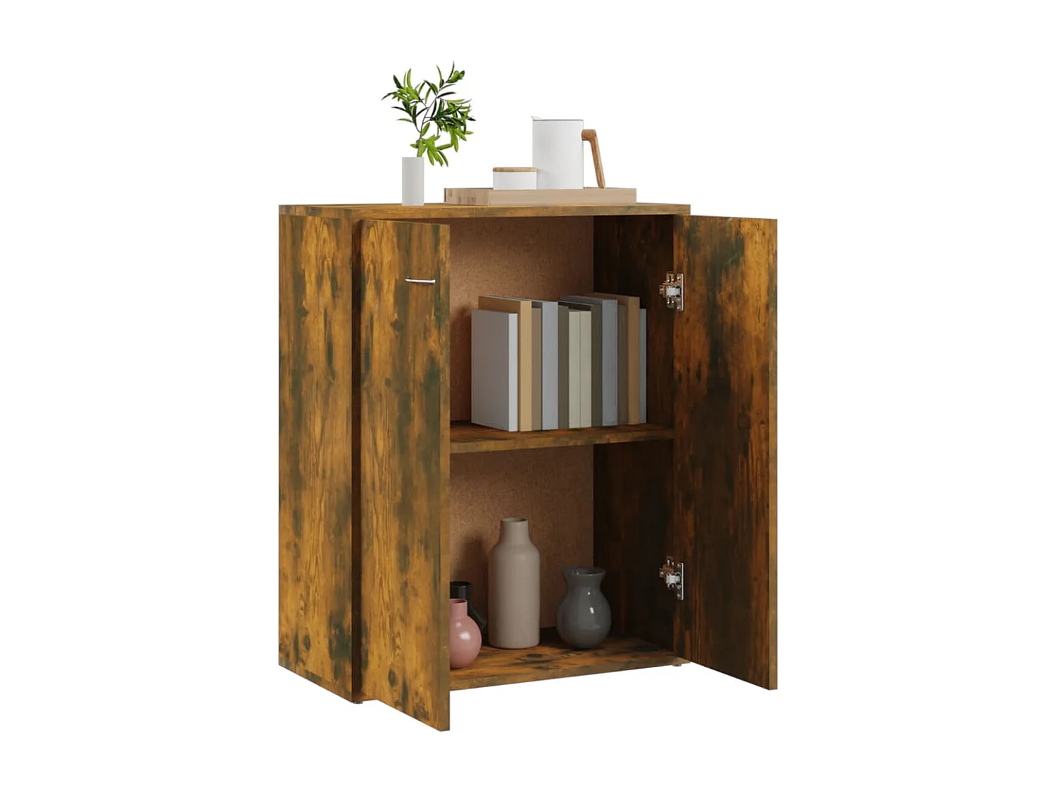 Buffet | Bahut | Meuble de rangement Chêne fumé 60x30x75 cm Bois d'ingénierie