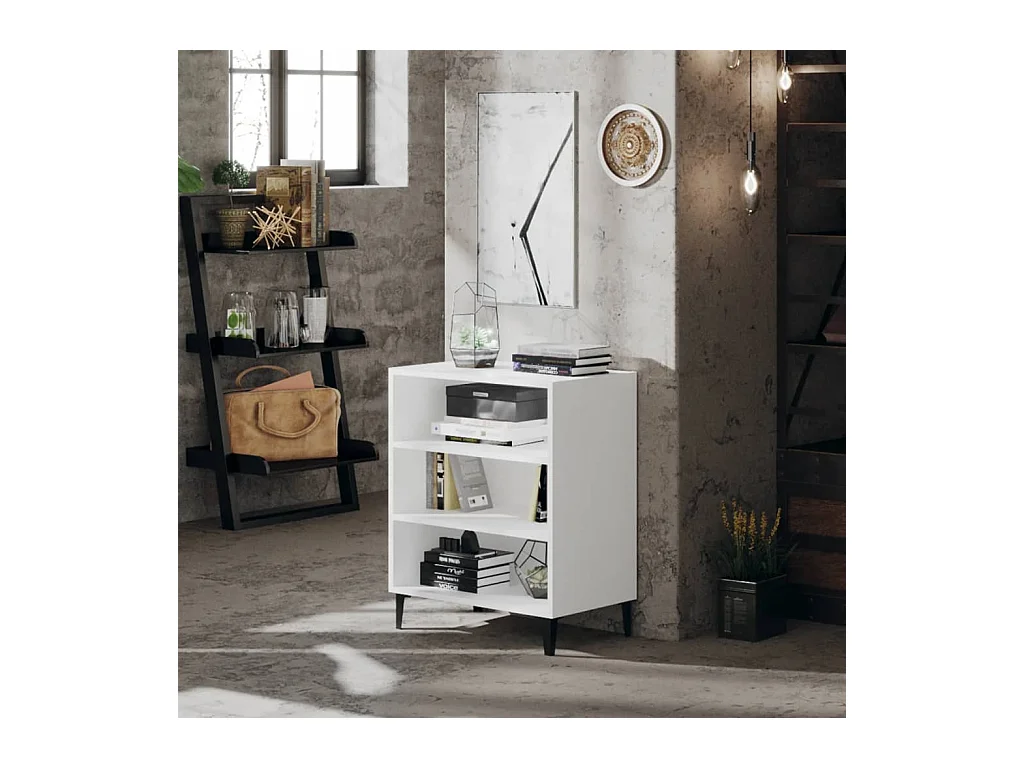 Buffet | Bahut | Meuble de rangement blanc 57x35x70 cm bois d’ingénierie