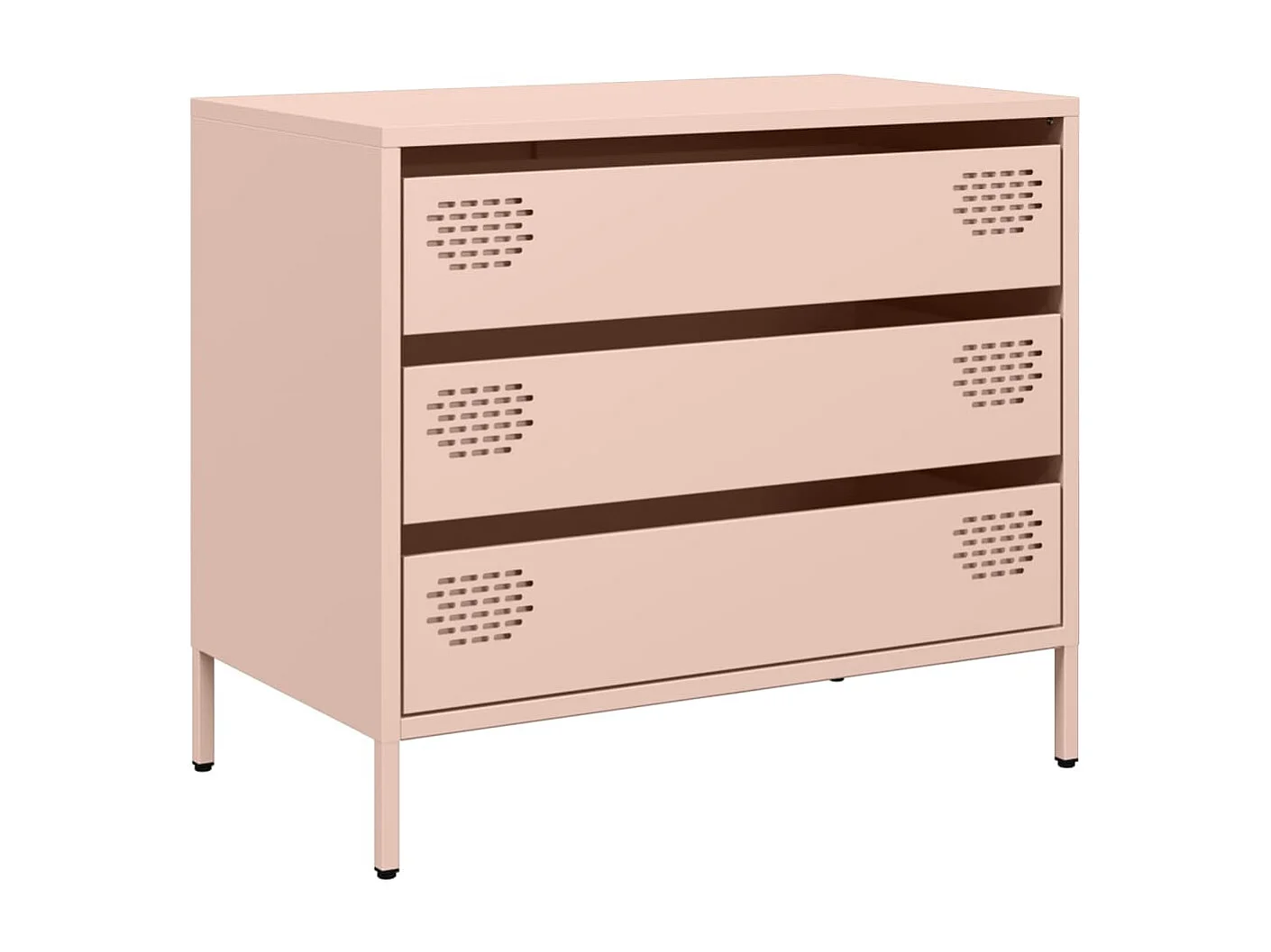 Credenza | Buffet | Armadio Rosa 68x39x58,5 cm in Acciaio Laminato a Freddo
