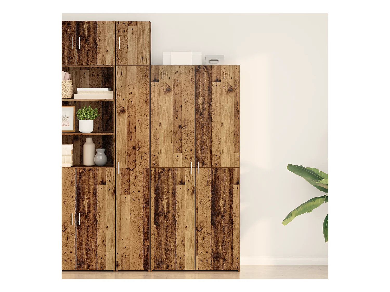 Highboard | Credenza| Armadio alto Legno Invecchiato 40x42.5x185 cm Legno ingegnerizzato