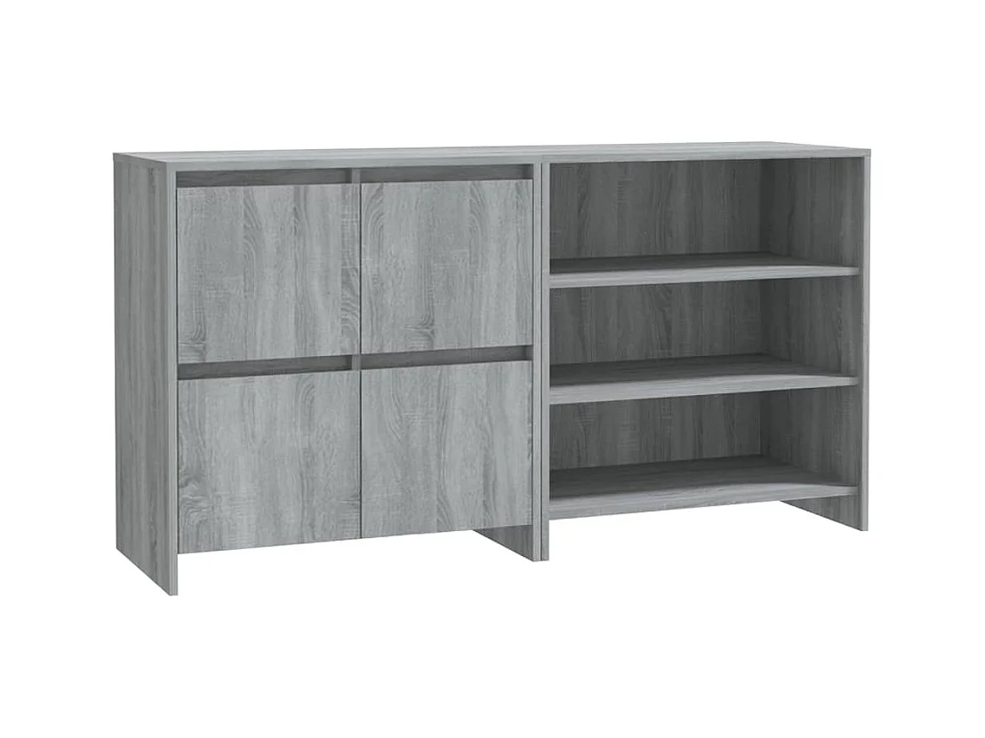 Buffets | Bahuts | Meuble de rangement 2 pcs Sonoma gris Bois d'ingénierie