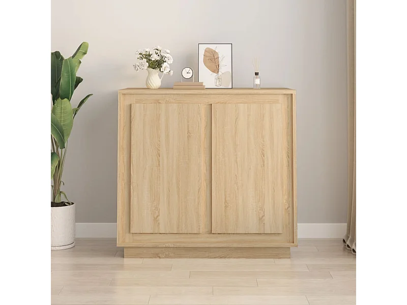 Buffet | Bahut | Meuble de rangement chêne sonoma 80x34x75 cm bois d'ingénierie