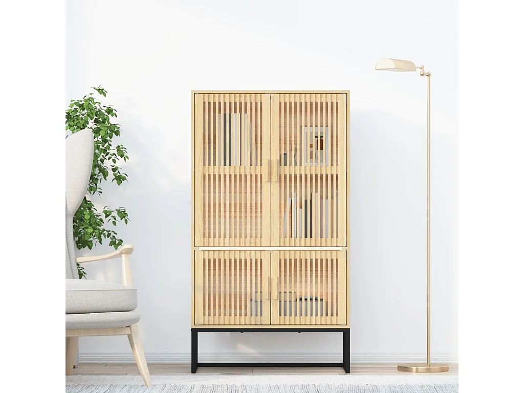 Buffet | Bahut | Meuble de rangement haut 70x35x125 cm bois d'ingénierie