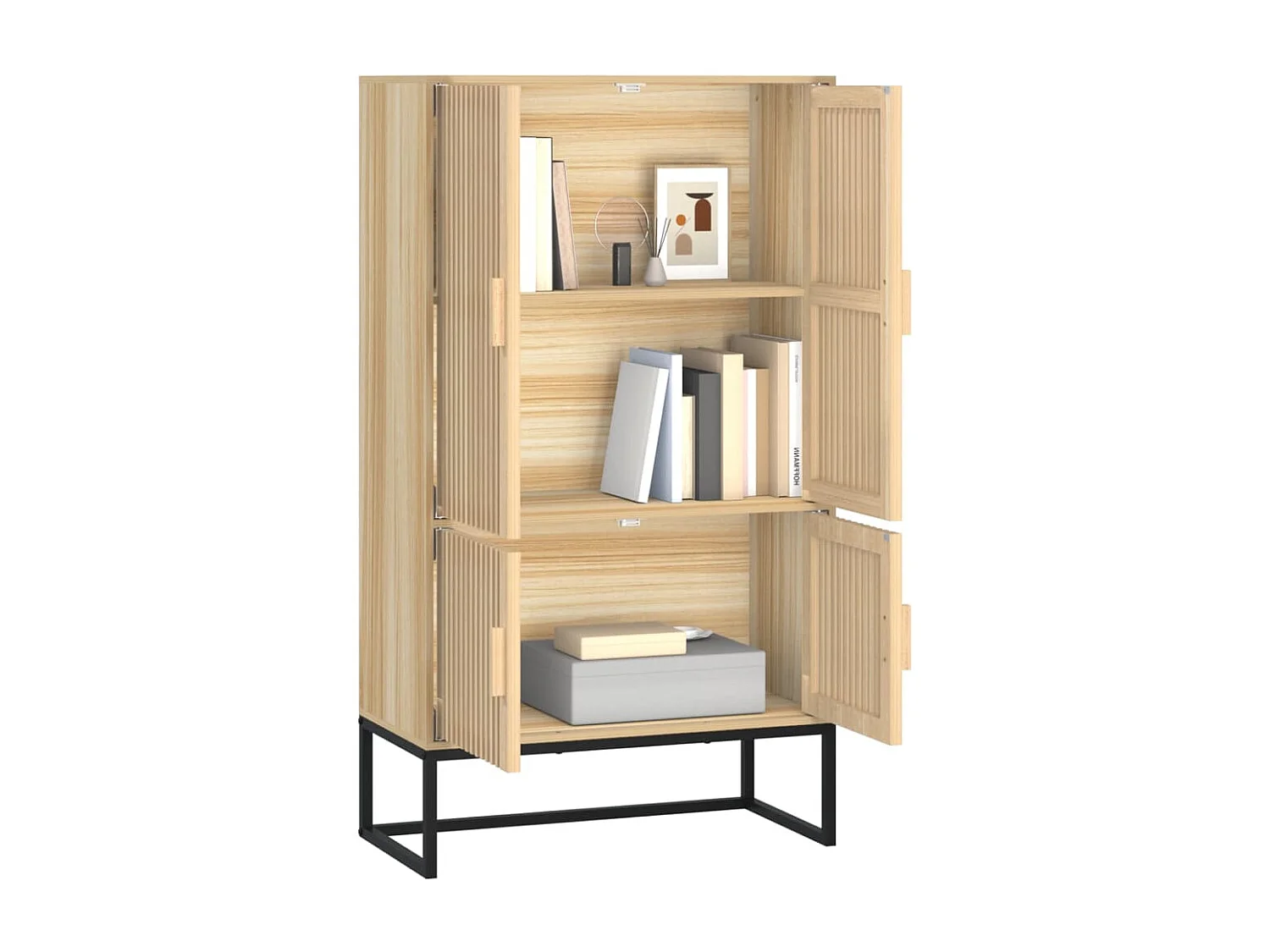 Buffet | Bahut | Meuble de rangement haut 70x35x125 cm bois d'ingénierie
