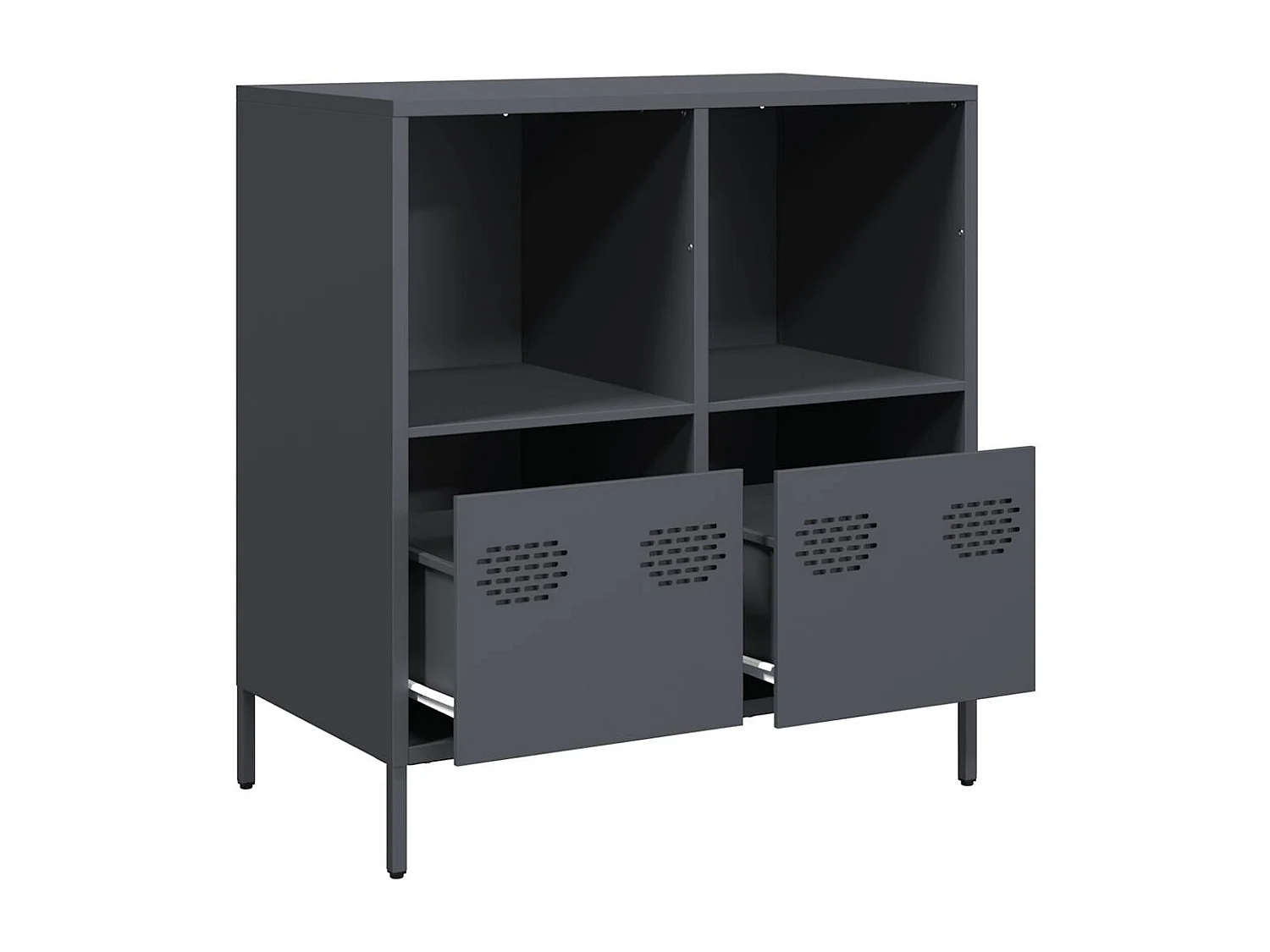 Buffet | Commode à tiroir | Meuble de rangement anthracite 68x39x73,5 cm acier laminé à froid