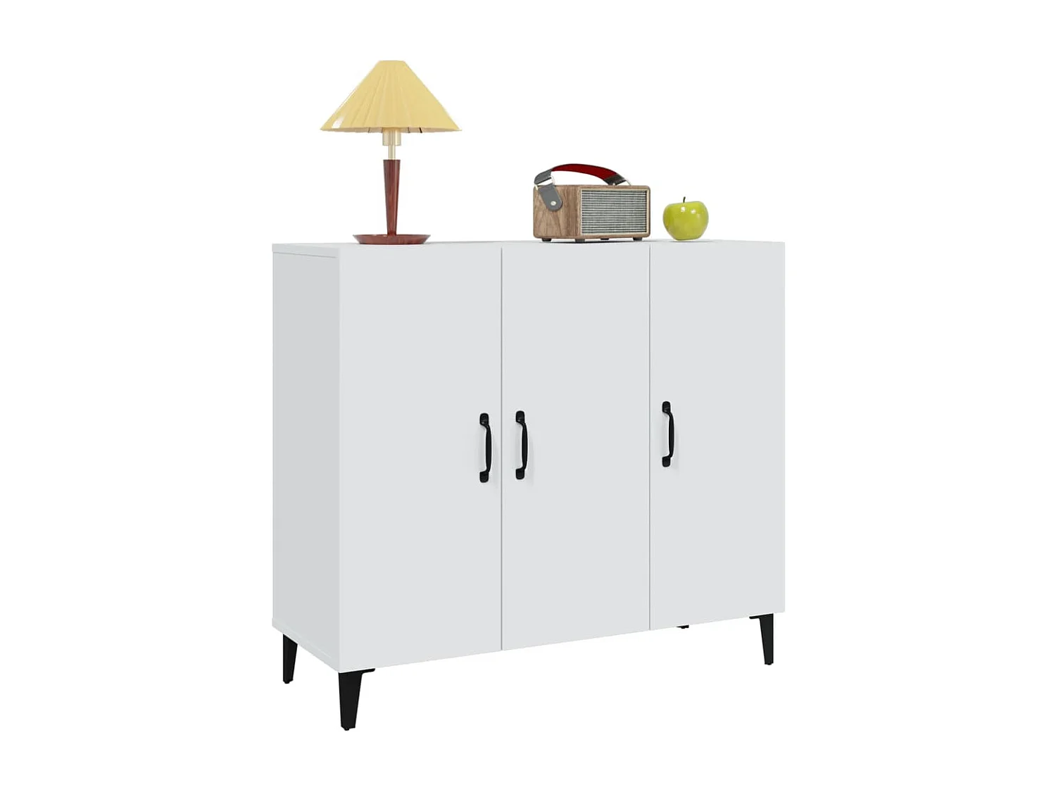 Buffet | Bahut | Meuble de rangement blanc 90x34x80 cm bois d'ingénierie