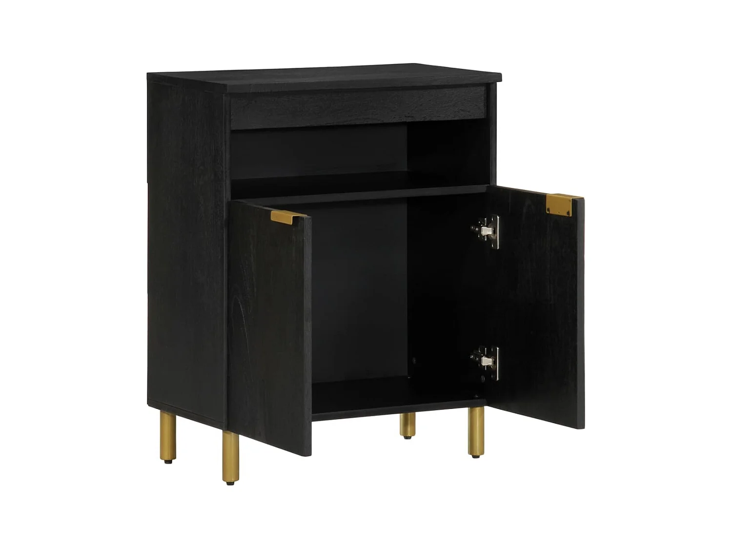 Credenza | Buffet | Armadio Nera 60x33x75 cm in Legno Multistrato