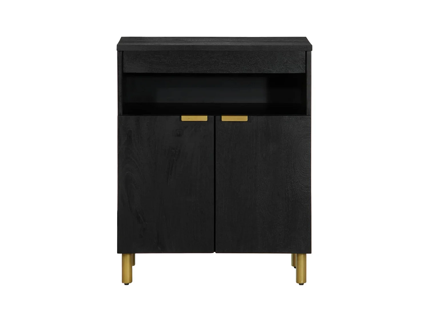 Credenza | Buffet | Armadio Nera 60x33x75 cm in Legno Multistrato