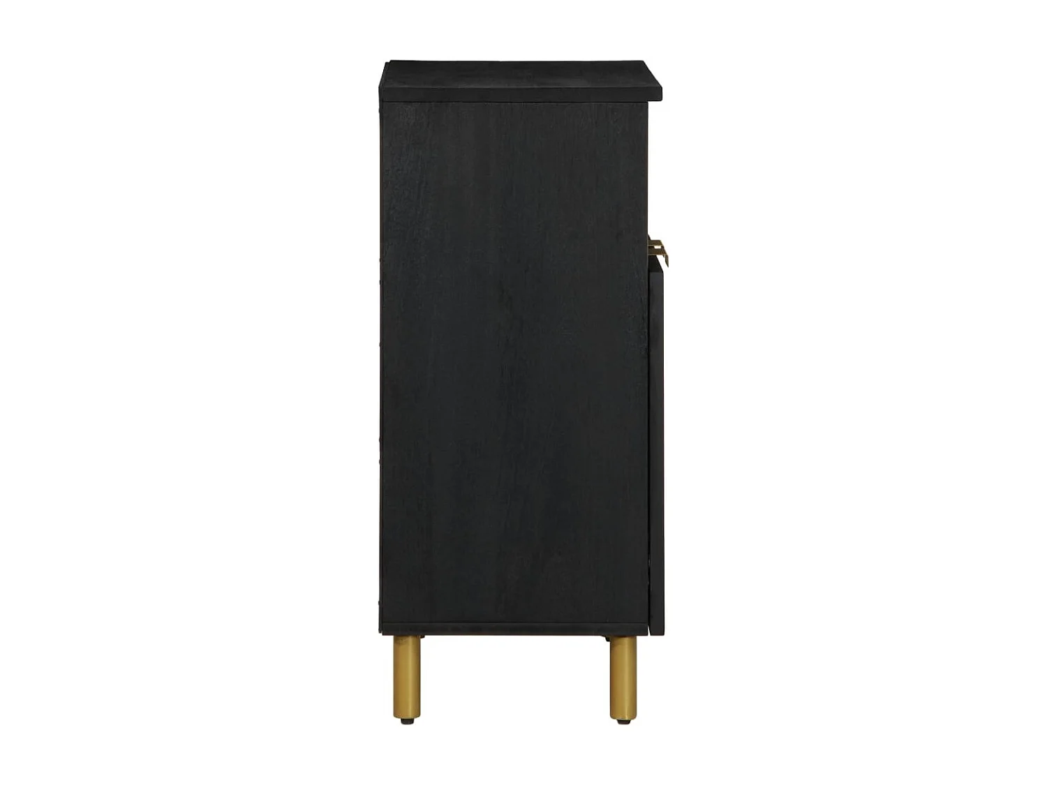 Buffet | Bahut | Meuble de rangement noir 60x33x75 cm bois d'ingénierie