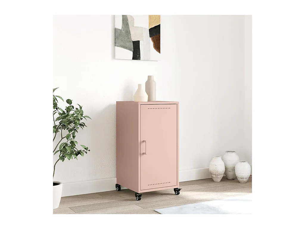 Buffet | Bahut | Meuble de rangement rose 36x39x72 cm acier