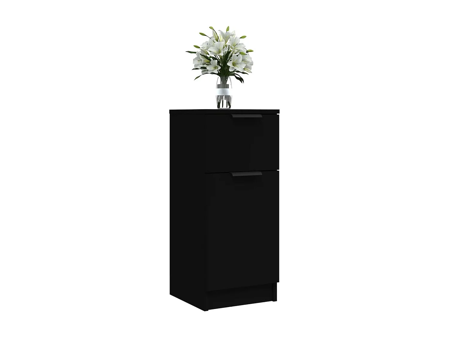 Buffet | Bahut | Meuble de rangement noir 30x30x70 cm bois d'ingénierie
