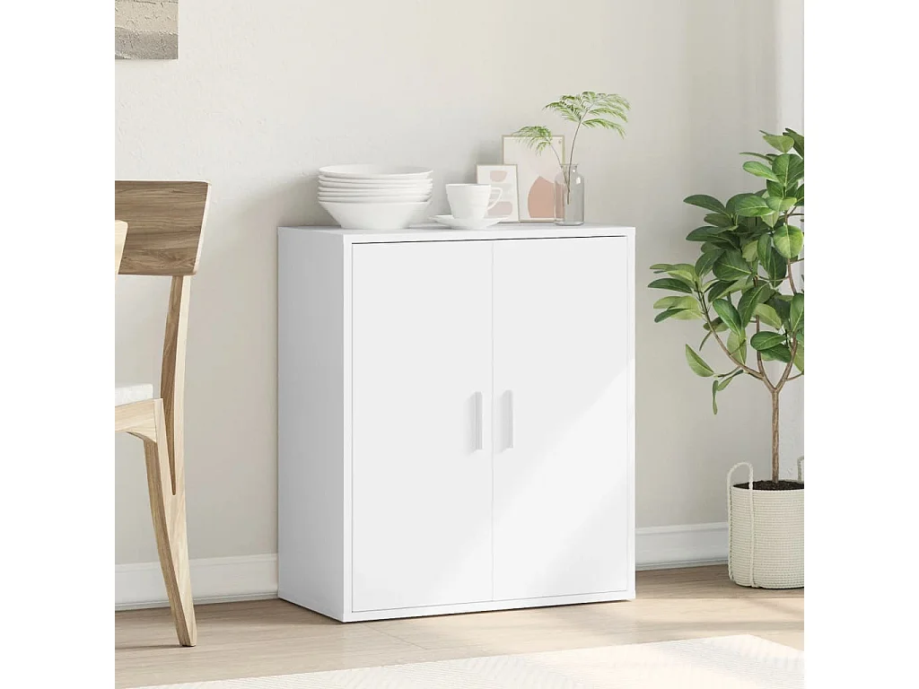 Buffet | Bahut | Meuble de rangement blanc 79x38x80 cm bois d’ingénierie