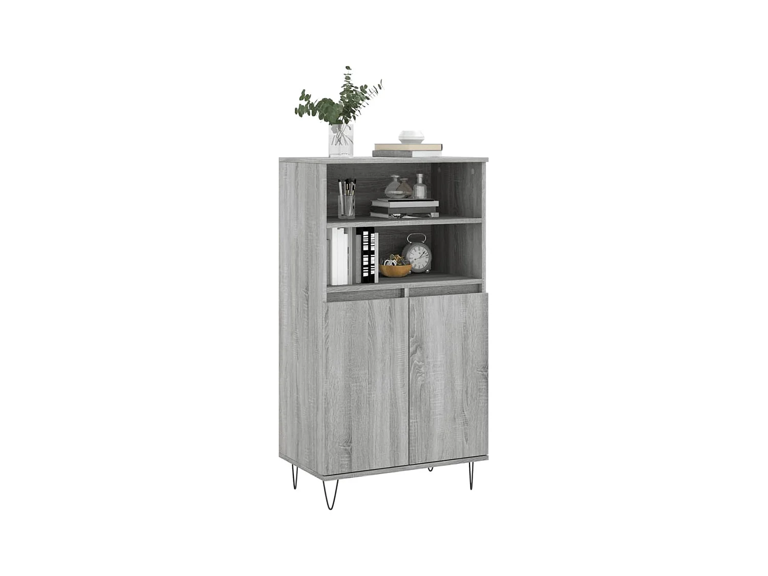 Credenza | Buffet | Armadio Grigio Sonoma 60x36x110 cm in Legno Multistrato