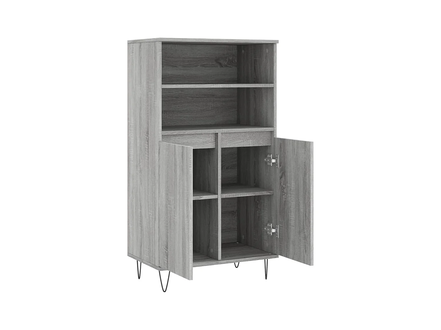 Credenza | Buffet | Armadio Grigio Sonoma 60x36x110 cm in Legno Multistrato