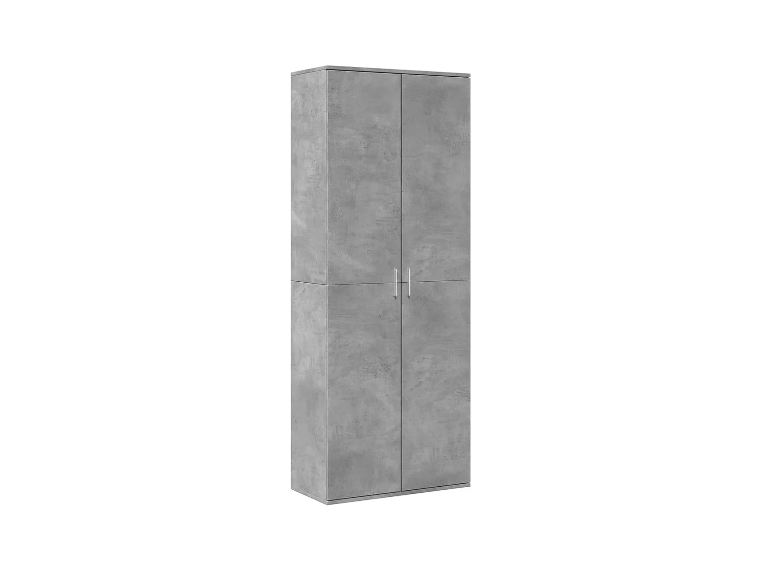 Credenza | Buffet | Armadio Grigio Cemento 70x35x180 cm in Legno Multistrato