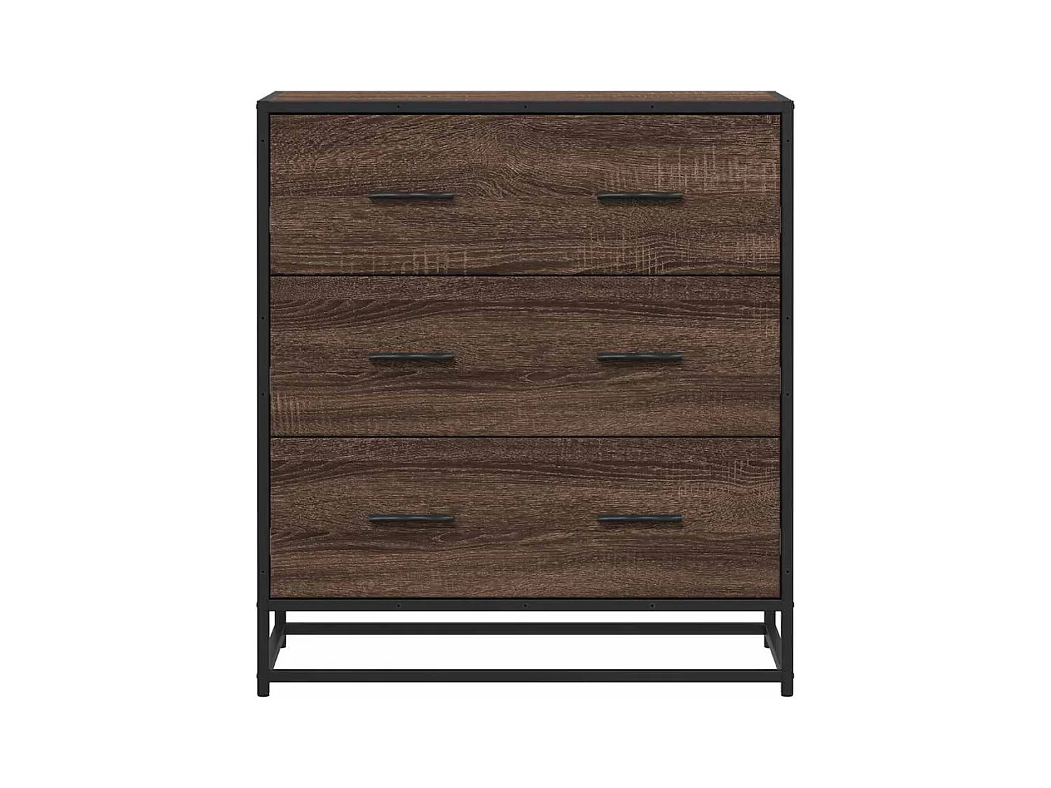 Buffet | Commode à tiroir | Meuble de rangement chêne marron 68x35x76 cm bois d'ingénierie et métal