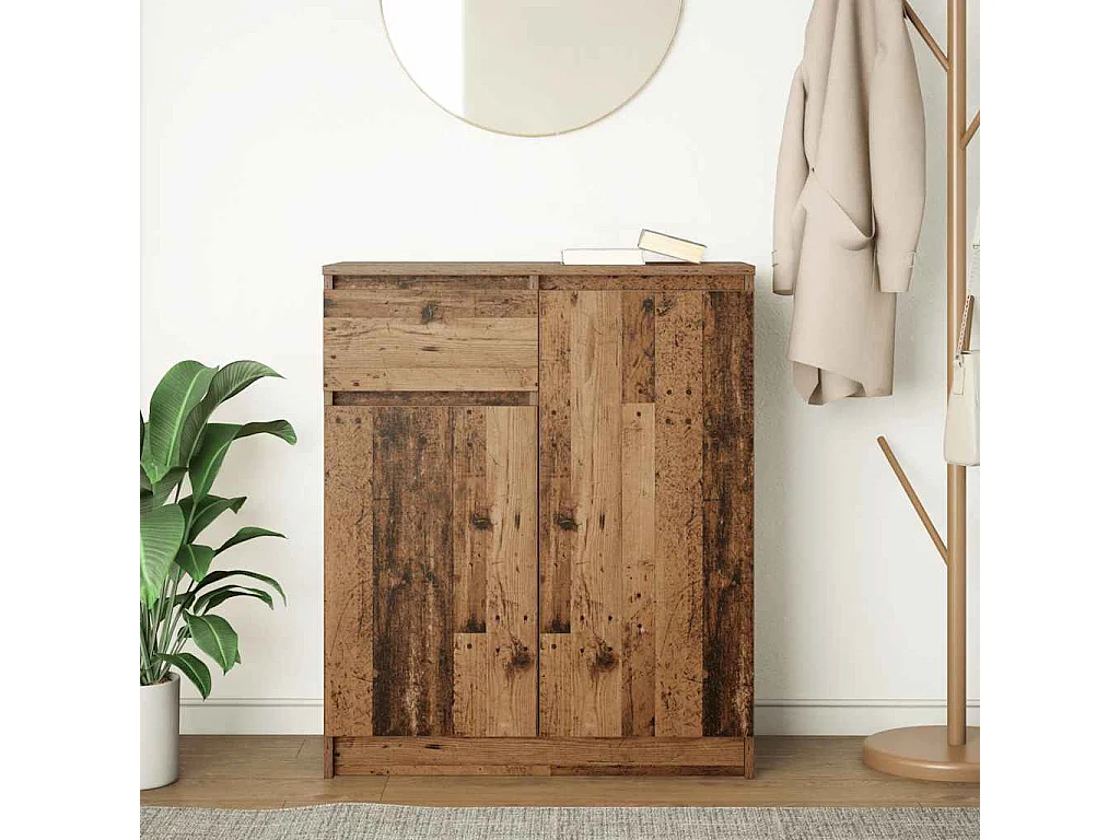 Buffet | Commode à tiroir | Meuble de rangement avec tiroir vieux bois 71x35x84 cm bois d'ingénierie