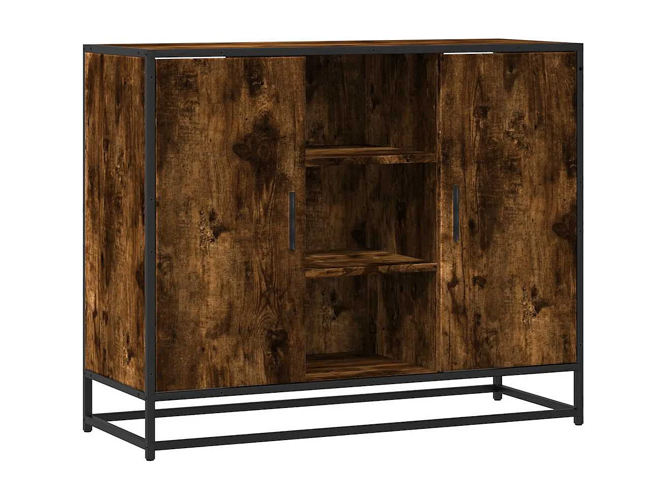 Buffet | Bahut | Meuble de rangement chêne fumé 92x35x76 cm bois d'ingénierie