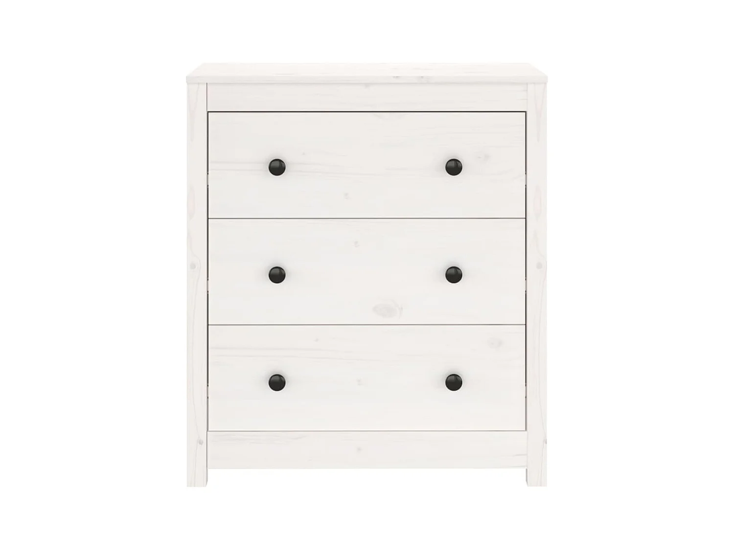 Buffet | Bahut | Meuble de rangement blanc 70x35x80 cm bois massif de pin