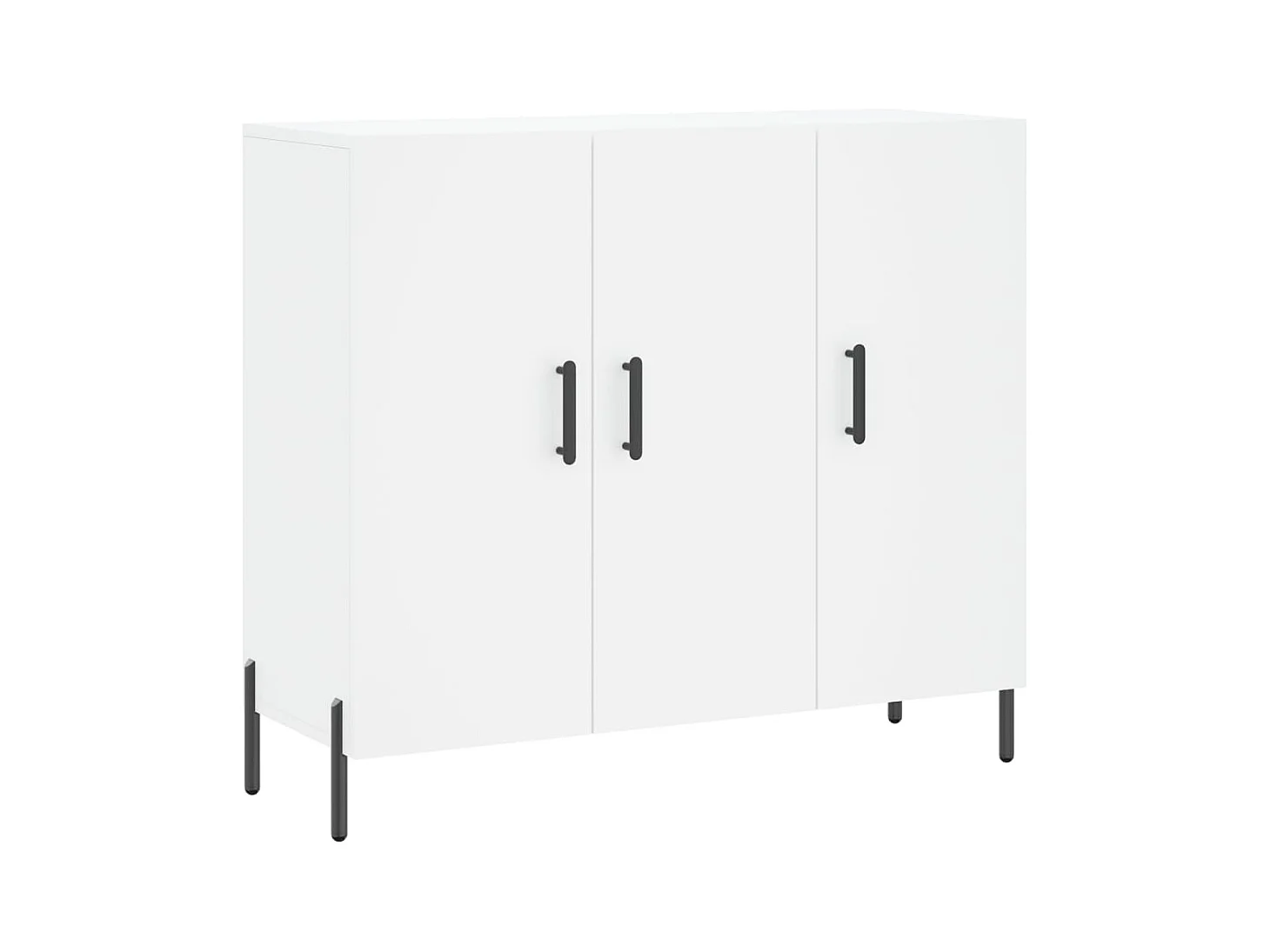 Buffet | Bahut | Meuble de rangement blanc 90x34x80 cm bois d'ingénierie