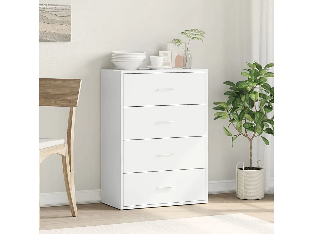 Buffet | Bahut | Meuble de rangement blanc 60x31x84 cm bois d'ingénierie