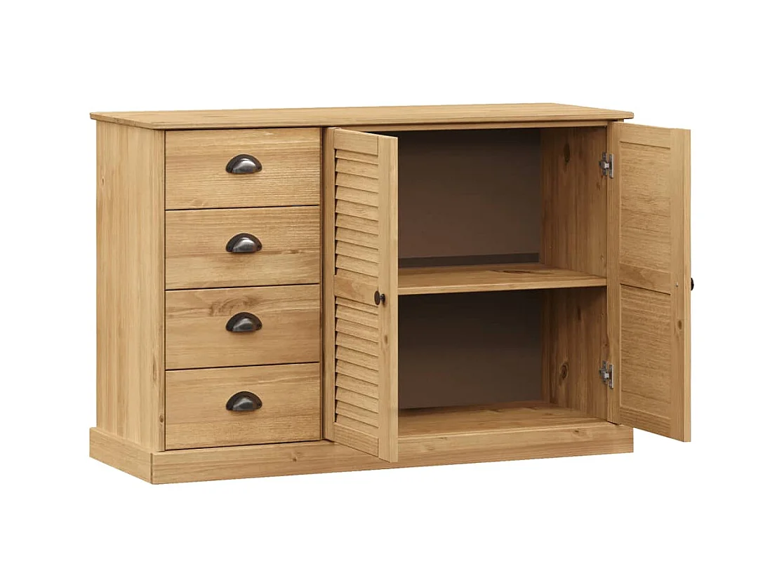 Buffet | Commode à tiroir | Meuble de rangement avec tiroirs VIGO 113x40x75 cm bois massif de pin