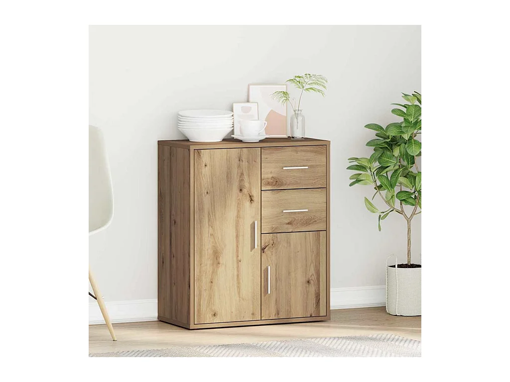 Buffet | Bahut | Meuble de rangement chêne artisanal 60 x 31 x 70 cm Bois d'ingénierie