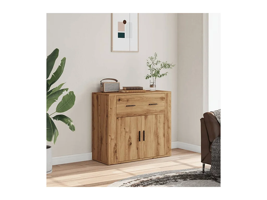 Credenza | Buffet | Armadio Rovere Artigianale 80x33x70 cm in Truciolato