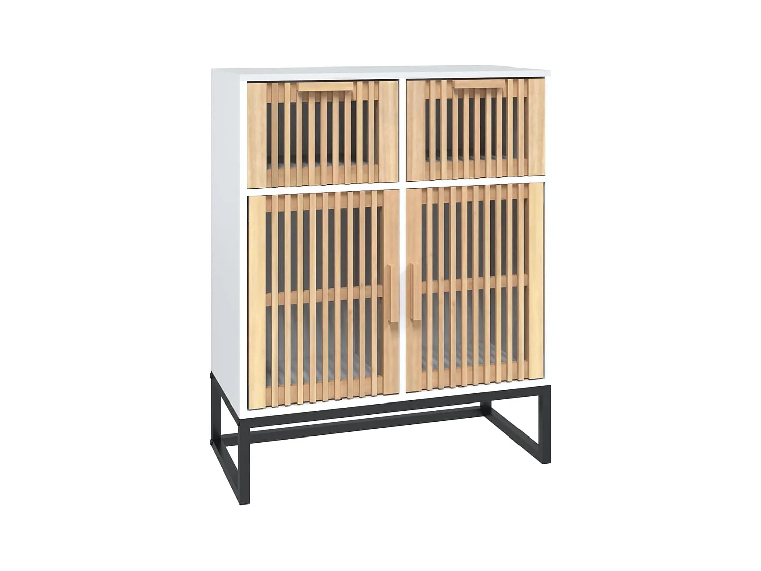 Buffet | Bahut | Meuble de rangement blanc 60x30x75 cm bois d'ingénierie