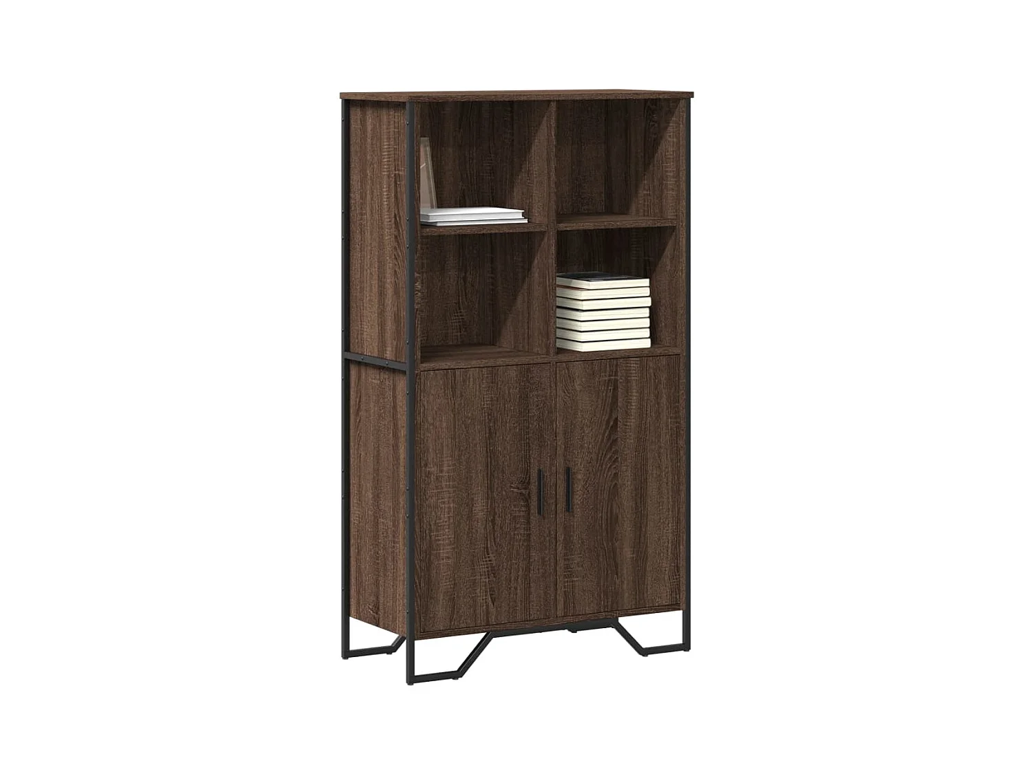 Buffet | Bahut | Meuble de rangement haut chêne marron 79,5x35,5x137,5 cm bois d'ingénierie